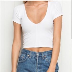 Brandy Melville ribbed v-neck